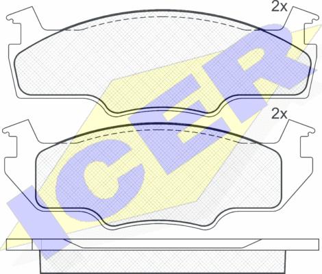 Icer 180333 - Brake Pad Set, disc brake car-mod.net