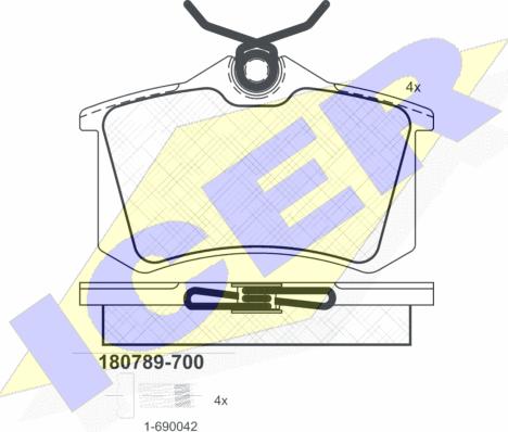 Icer 180789-700 - Brake Pad Set, disc brake car-mod.net