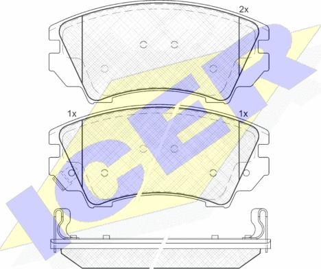 Icer 181913 - Brake Pad Set, disc brake car-mod.net