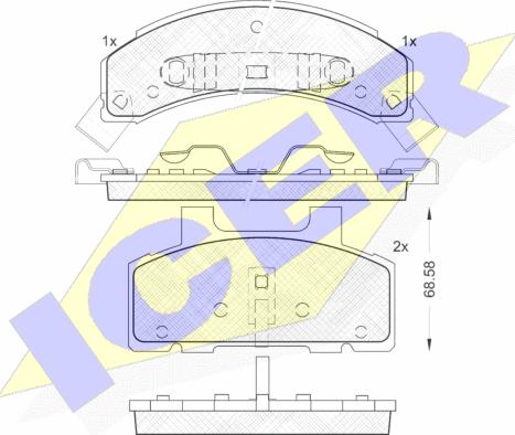 Icer 181414 - Brake Pad Set, disc brake car-mod.net