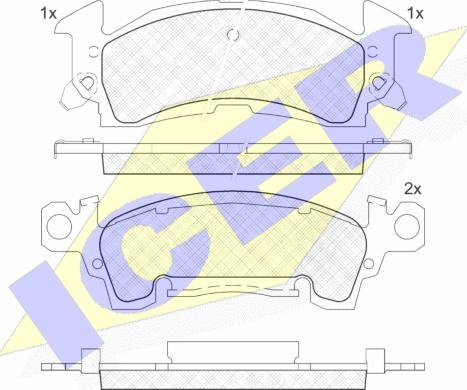 Icer 181415 - Brake Pad Set, disc brake car-mod.net