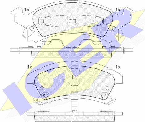 Icer 181413 - Brake Pad Set, disc brake car-mod.net