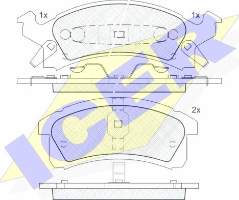 Icer 181412 - Brake Pad Set, disc brake car-mod.net