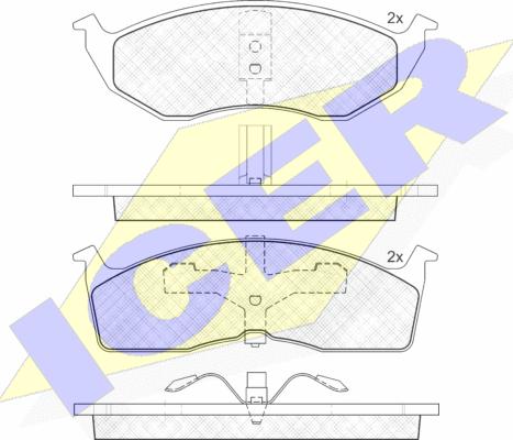 Icer 181436 - Brake Pad Set, disc brake car-mod.net
