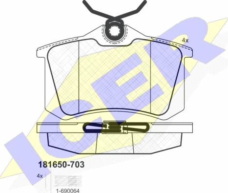 Icer 181650-703 - Brake Pad Set, disc brake car-mod.net