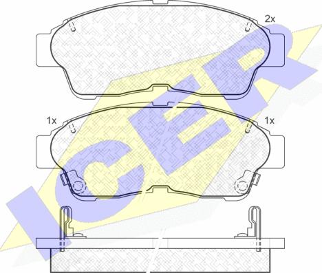 Icer 181005 - Brake Pad Set, disc brake car-mod.net