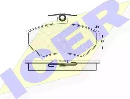 Icer 181012 - Brake Pad Set, disc brake car-mod.net