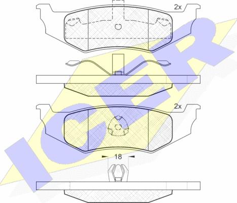 Icer 181114 - Brake Pad Set, disc brake car-mod.net