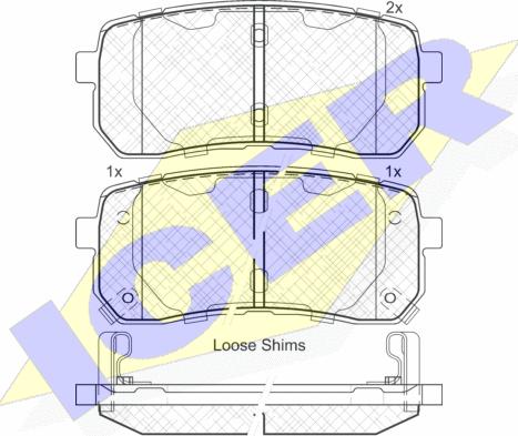 Icer 181839 - Brake Pad Set, disc brake car-mod.net