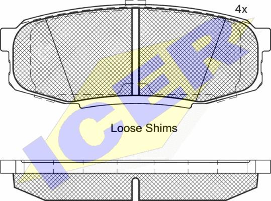 Icer 181875 - Brake Pad Set, disc brake car-mod.net