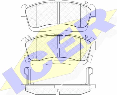 Icer 181872 - Brake Pad Set, disc brake car-mod.net