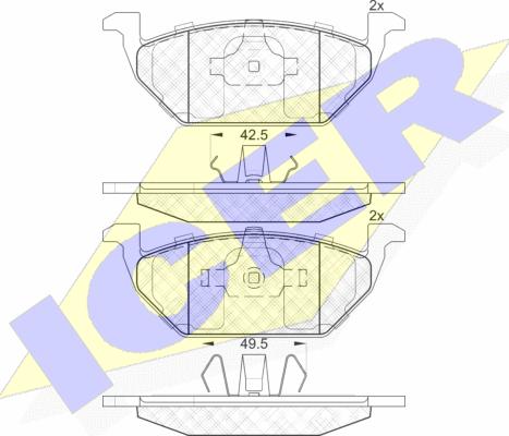 Icer 181338 - Brake Pad Set, disc brake car-mod.net