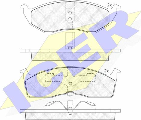 Icer 181377 - Brake Pad Set, disc brake car-mod.net