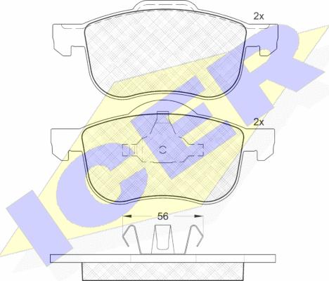 Icer 181297 - Brake Pad Set, disc brake car-mod.net
