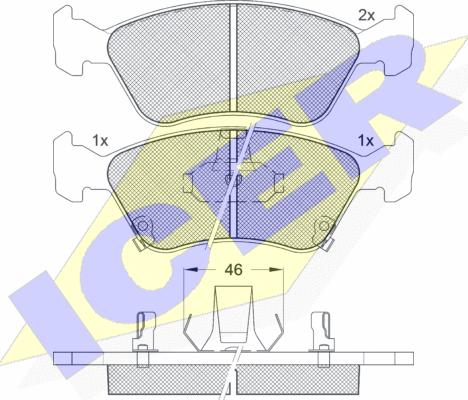 Icer 181235 - Brake Pad Set, disc brake car-mod.net