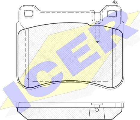 Icer 181769 - Brake Pad Set, disc brake car-mod.net