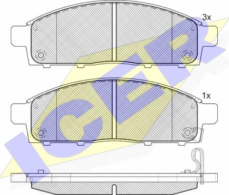 Icer 181784 - Brake Pad Set, disc brake car-mod.net
