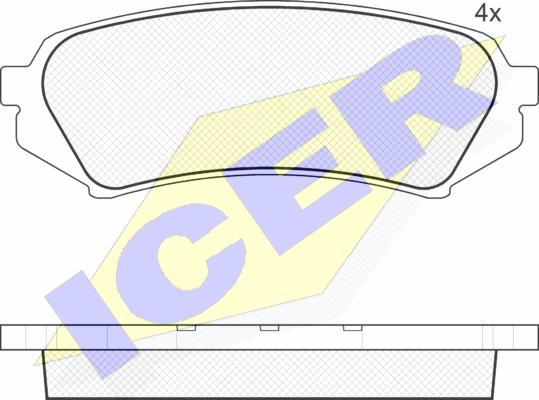 Icer 181734 - Brake Pad Set, disc brake car-mod.net