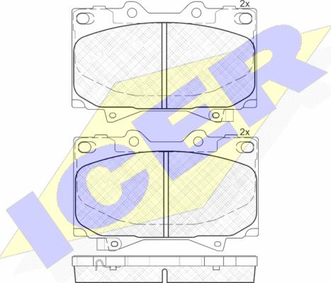 Icer 181723 - Brake Pad Set, disc brake car-mod.net