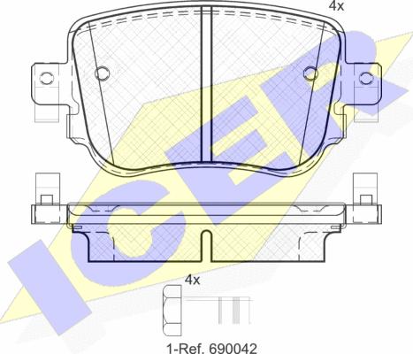 Icer 182152 - Brake Pad Set, disc brake car-mod.net