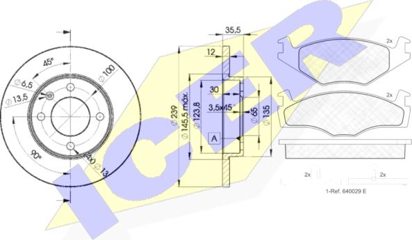 Icer 30460-3300 - Brake Set, disc brakes car-mod.net