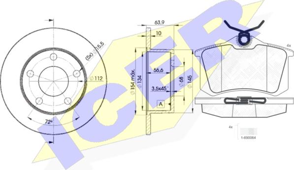 Icer 30697-4060 - Brake Set, disc brakes car-mod.net