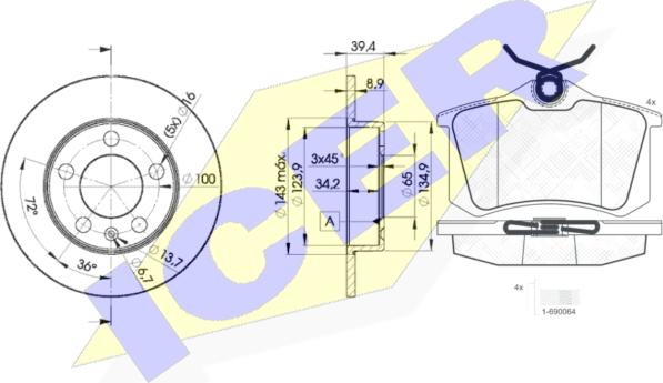 Icer 30697-5601 - Brake Set, disc brakes car-mod.net