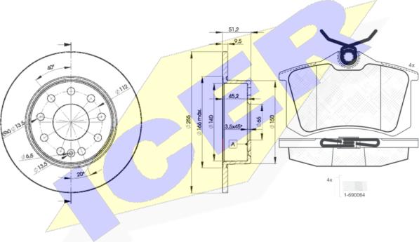 Icer 30697-5616 - Brake Set, disc brakes car-mod.net