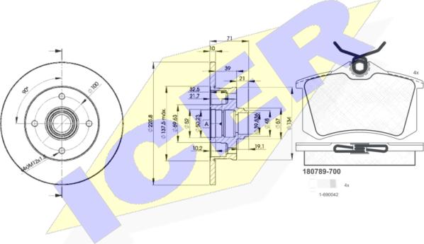 Icer 30789-3393 - Brake Set, disc brakes car-mod.net