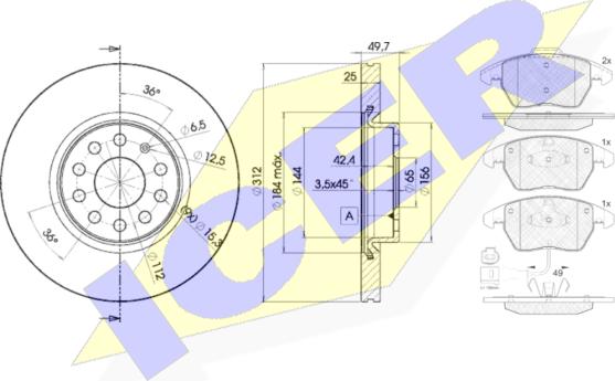 Icer 31567-5618 - Brake Set, disc brakes car-mod.net