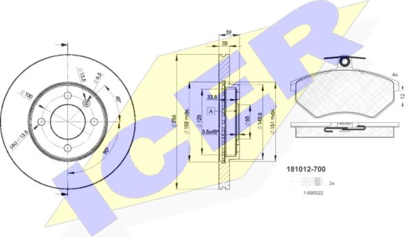Icer 31012-3790 - Brake Set, disc brakes car-mod.net