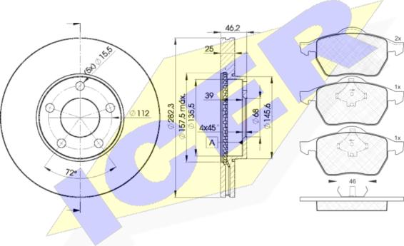 Icer 31138-5306 - Brake Set, disc brakes car-mod.net