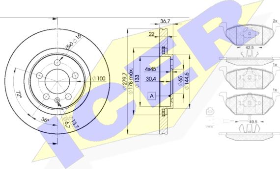 Icer 31349-5603 - Brake Set, disc brakes car-mod.net