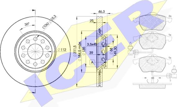 Icer 31362-4065 - Brake Set, disc brakes car-mod.net