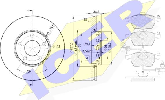 Icer 31362-4063 - Brake Set, disc brakes car-mod.net