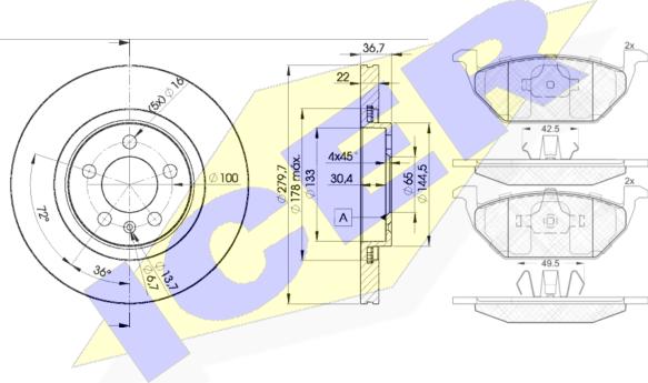 Icer 31338-5603 - Brake Set, disc brakes car-mod.net