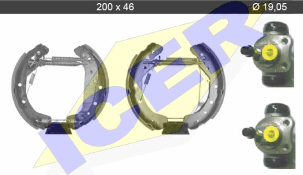 Icer 79KT0042 C - Drum Brake Shoe Set car-mod.net