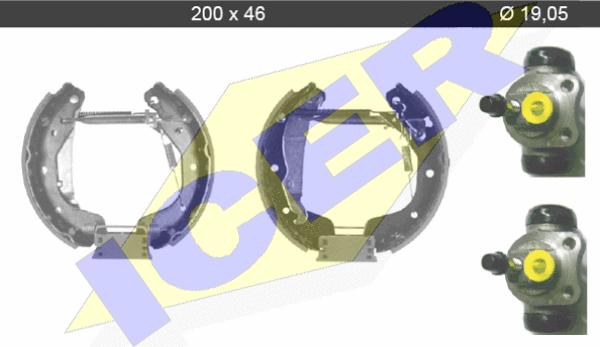 Icer 79KT0085 C - Drum Brake Shoe Set car-mod.net