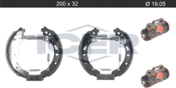 Icer 79KT0145 C - Drum Brake Shoe Set car-mod.net
