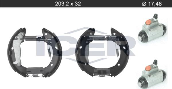 Icer 79KT0147 C - Drum Brake Shoe Set car-mod.net