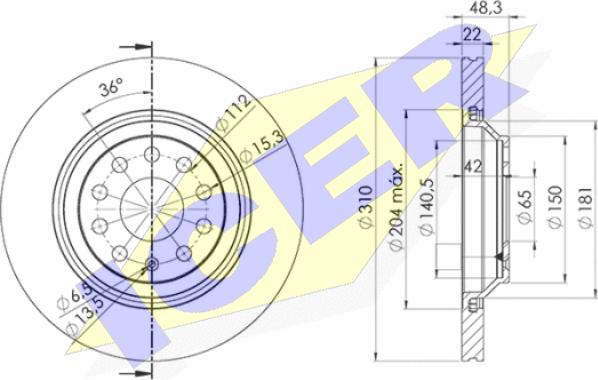 Icer 78BD4082-2 - Brake Disc car-mod.net
