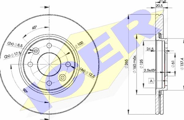 Icer 78BD4193-2 - Brake Disc car-mod.net