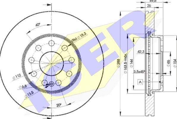 Icer 78BD5615-2 - Brake Disc car-mod.net