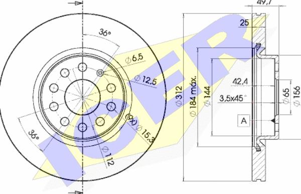 Icer 78BD5618-2 - Brake Disc car-mod.net