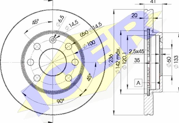 Icer 78BD1440-2 - Brake Disc car-mod.net