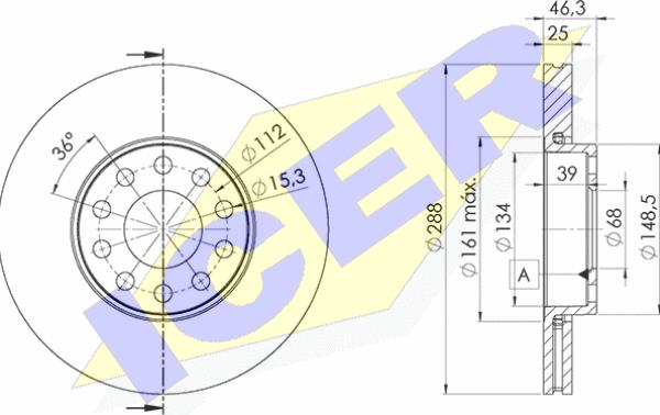 Icer 78BD1068-2 - Brake Disc car-mod.net