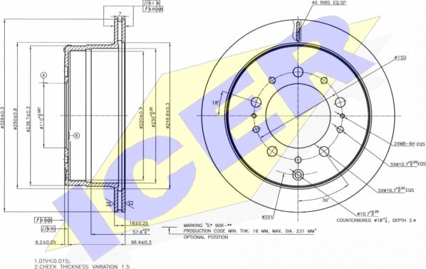 Icer 78BD1264-1 - Brake Disc car-mod.net