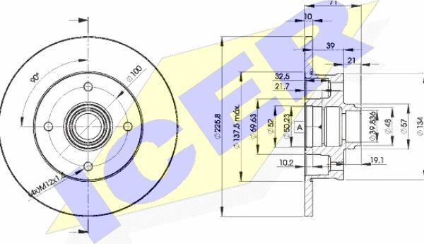 Icer 78BD3393-1 - Brake Disc car-mod.net