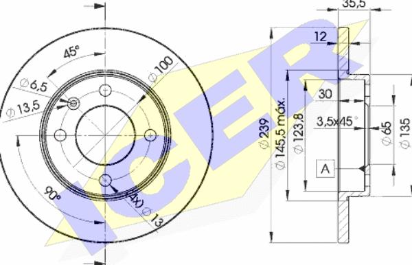 Icer 78BD3300-2 - Brake Disc car-mod.net