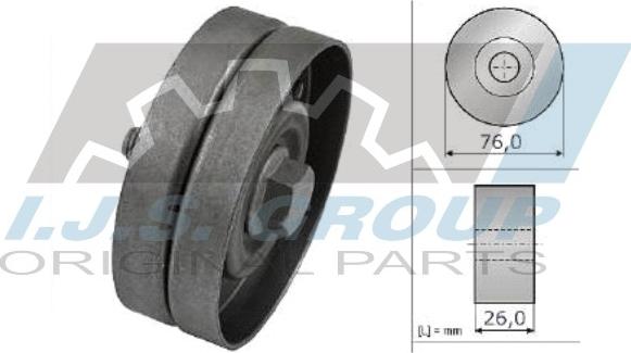 IJS GROUP 93-1198 - Pulley, v-ribbed belt car-mod.net
